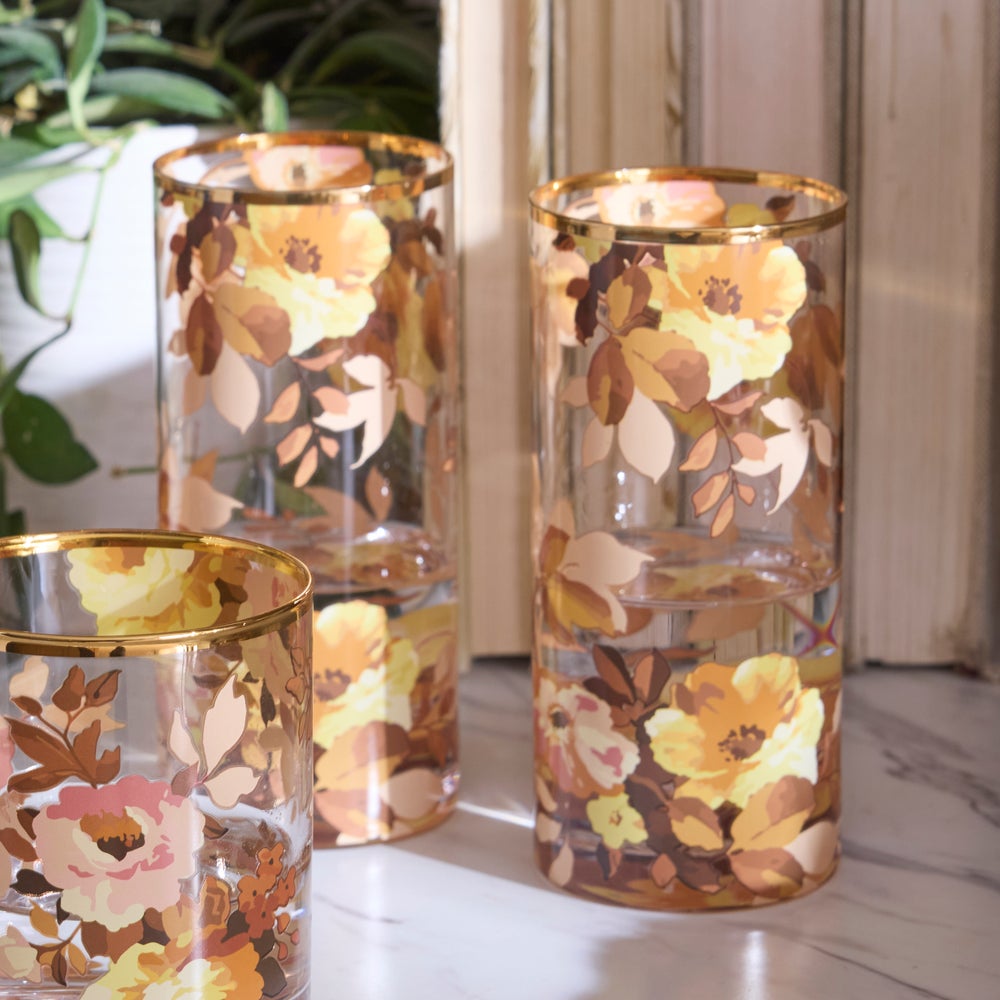 Mackenzie-chilllds Wild Rose Glassware, Set of 4 - Image 13