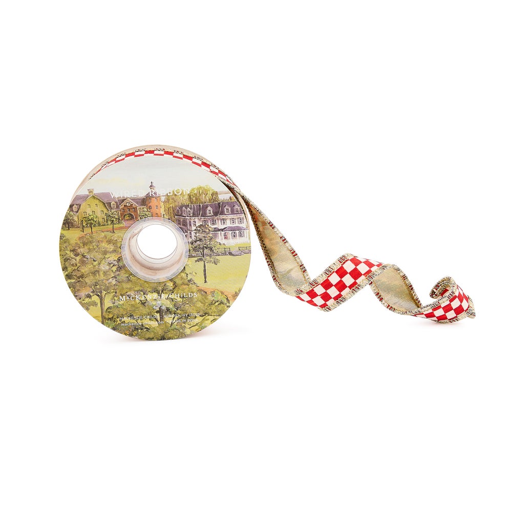 MACKENZIE-CHILDS Mackenzie-chilllds Red Check 1" Ribbon
