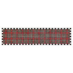 MACKENZIE-CHILDS Mackenzie-chilllds Royal Stewart Tartan Red 26" x 10" Washable Runner