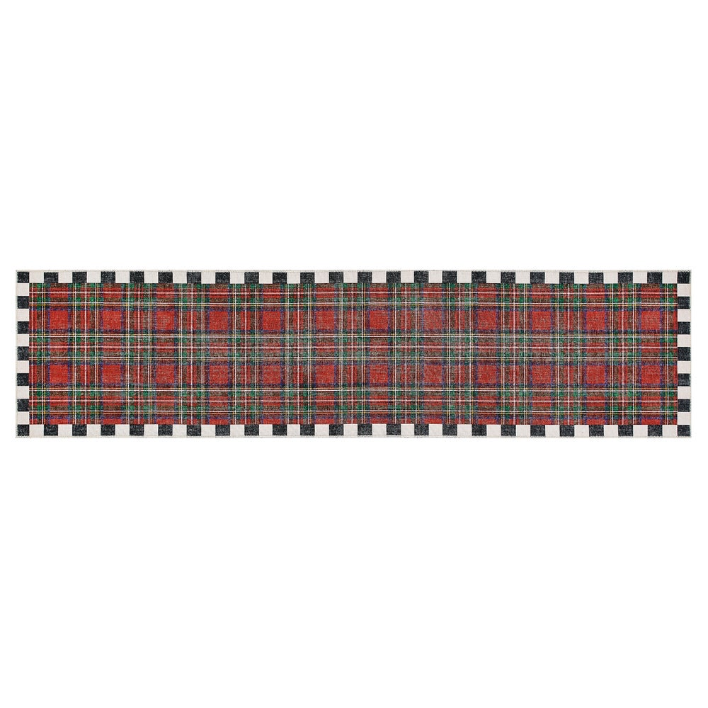 MACKENZIE-CHILDS Mackenzie-chilllds Royal Stewart Tartan Red 26" x 10" Washable Runner
