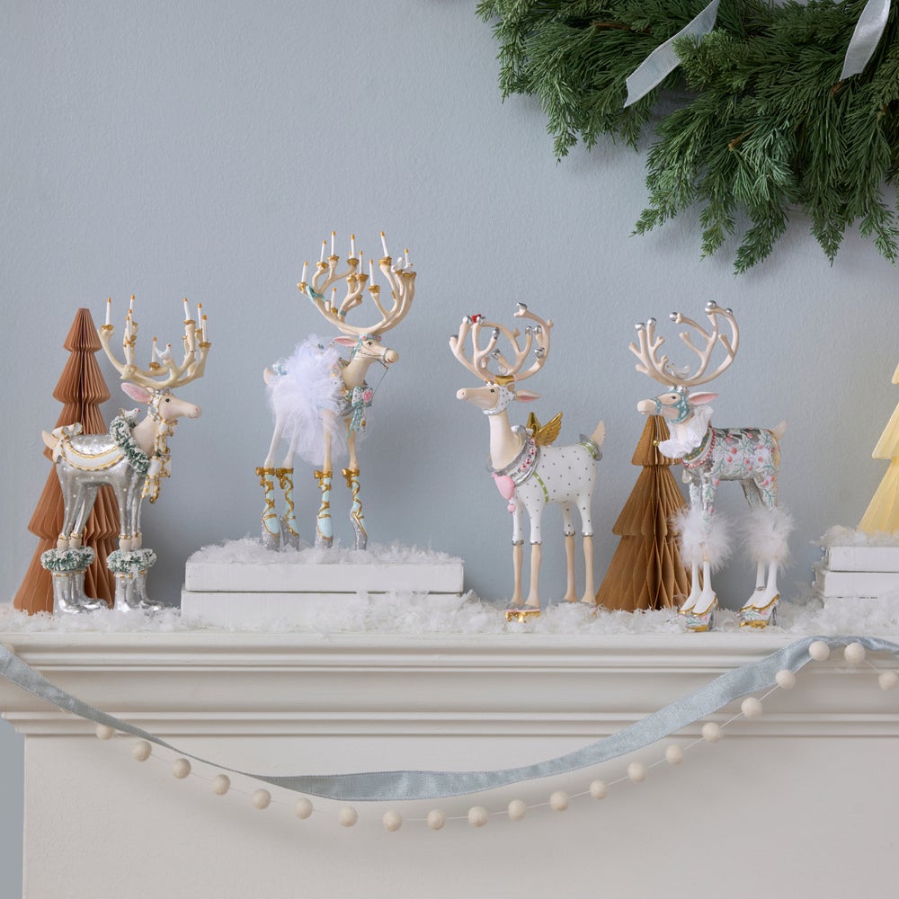 MACKENZIE-CHILDS Mackenzie-chilllds Patience Brewster Moonbeam Reindeer Figure Set-A - Image 2