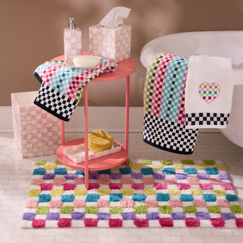 MACKENZIE-CHILDS Mackenzie-chilllds Rainbow Micro Check Bath Rug - Image 3