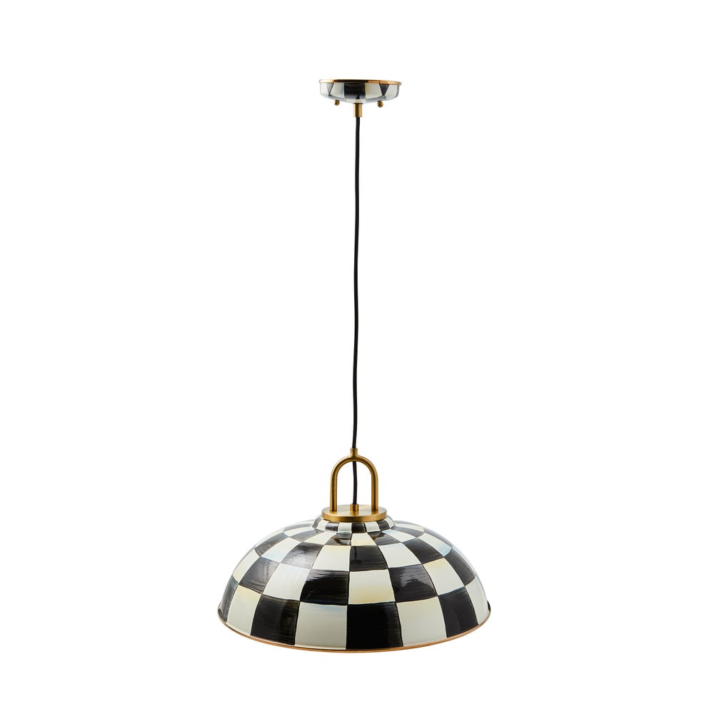Courtly Check 18" Dome Pendant Lamp