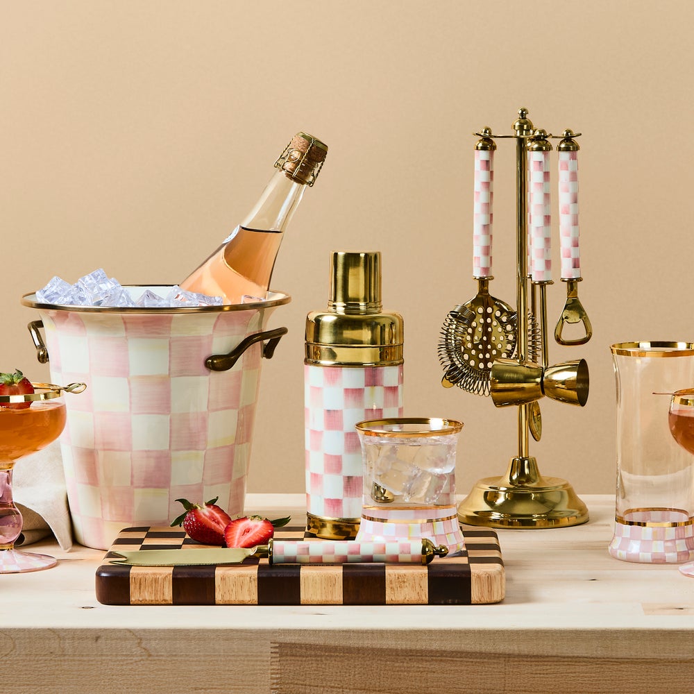 MACKENZIE-CHILDS Mackenzie-chilllds Rosy Check 3260 Barware - Image 16