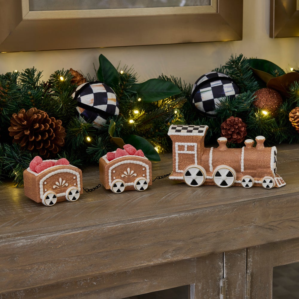 MACKENZIE-CHILDS Mackenzie-chilllds Gingerbread Ceramic Train - Image 2