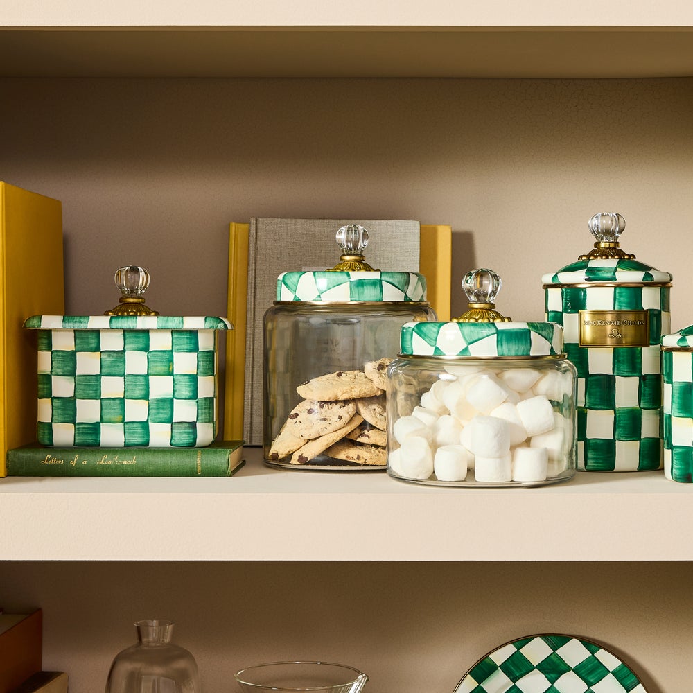 MACKENZIE-CHILDS Mackenzie-chilllds Emerald Check Kitchen Canisters - Image 11