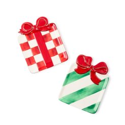 Alternative view of Check It Out Ceramic Dessert Plates, Set of 2