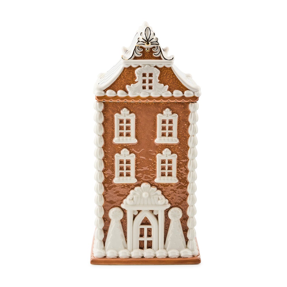 MACKENZIE-CHILDS Mackenzie-chilllds Gingerbread House Ceramic Cookie Jar - Image 3