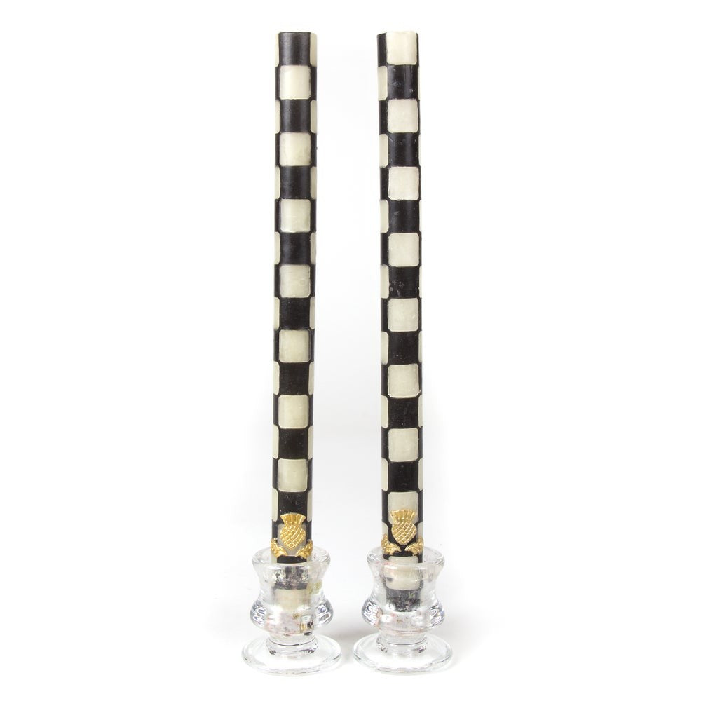 Check Dinner Candles, Set of 2 - Image 2