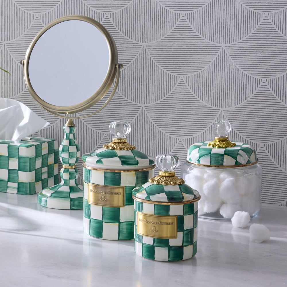 MACKENZIE-CHILDS Mackenzie-chilllds Emerald Check Kitchen Canisters - Image 9