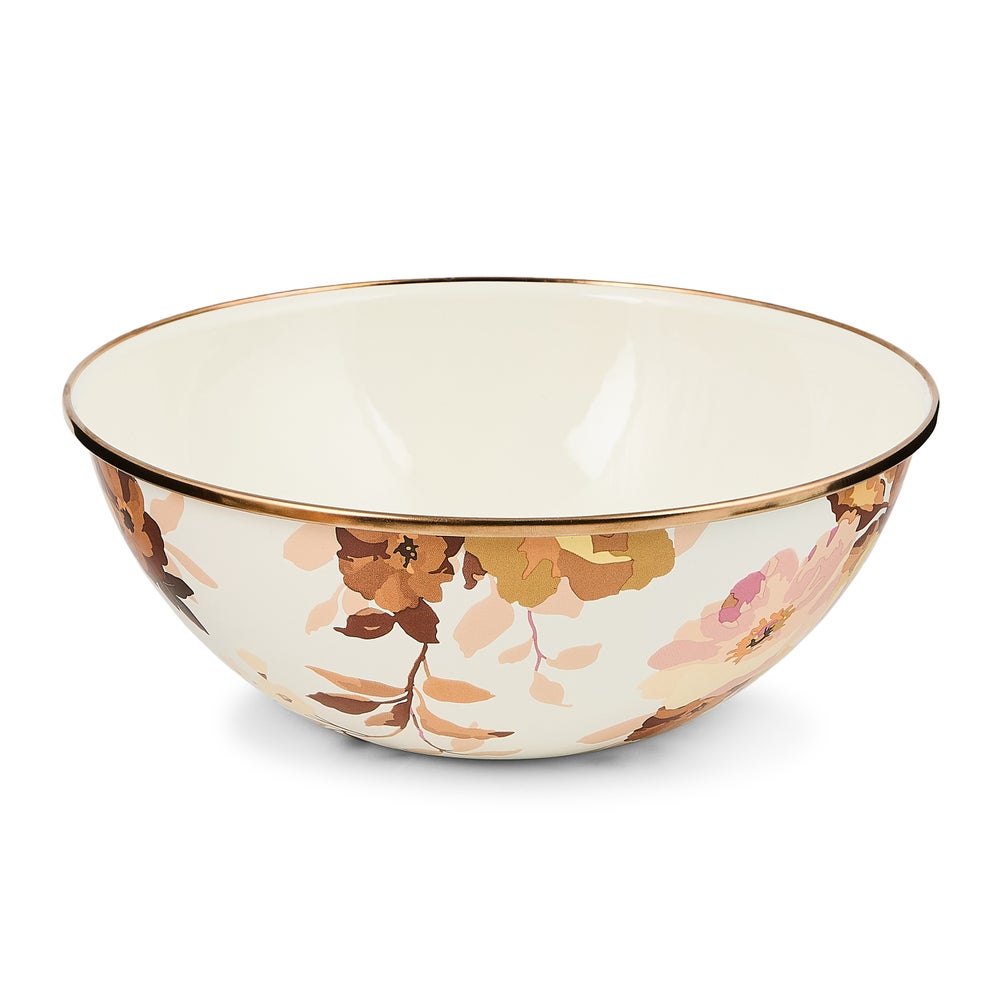 Mackenzie-chilllds Wild Rose White Enamel Everyday Bowl - Image 3