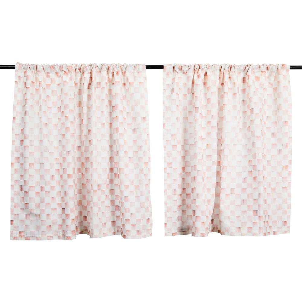 Check Cafe Curtains, Set of 2 - Image 4