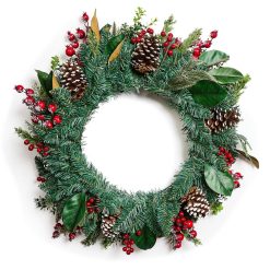 MACKENZIE-CHILDS Mackenzie-chilllds Holiday Berry 28" Urn Ring