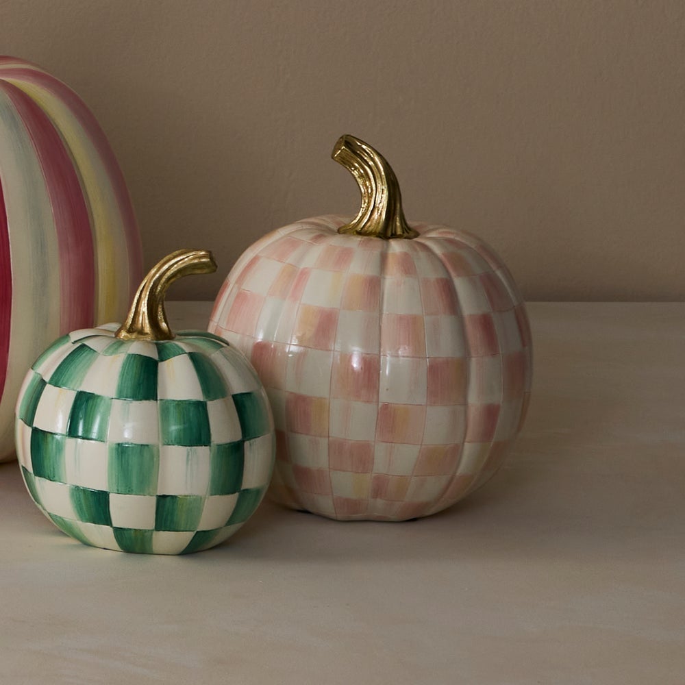 MACKENZIE-CHILDS Mackenzie-chilllds Rosy Check Small Pumpkin - Image 2