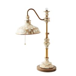 MACKENZIE-CHILDS Mackenzie-chilllds Mocha Check Farmhouse Writer's Table Lamp