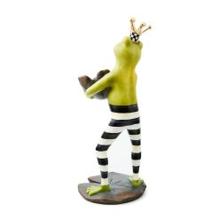 Alternative view of MACKENZIE-CHILDS Mackenzie-chilllds Fergal the Frog Garden Decor
