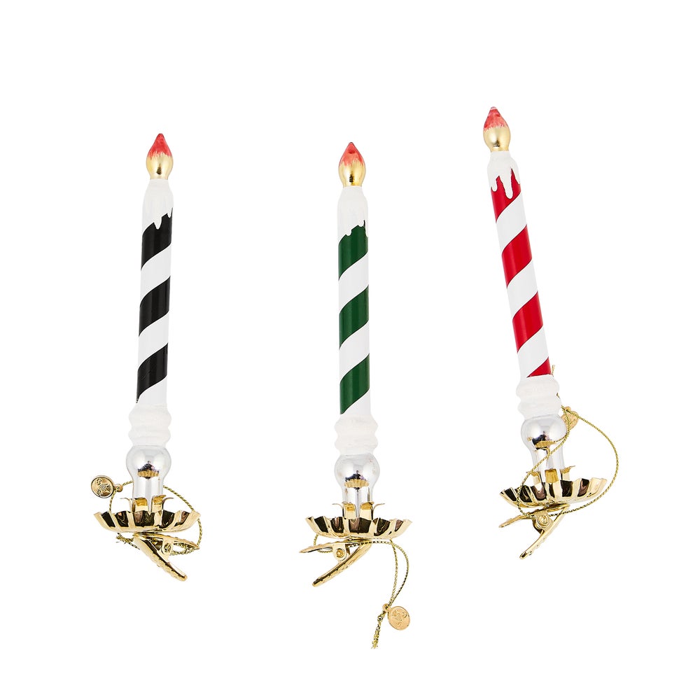 Check It Out Glass Candle Clips, Set of 3
