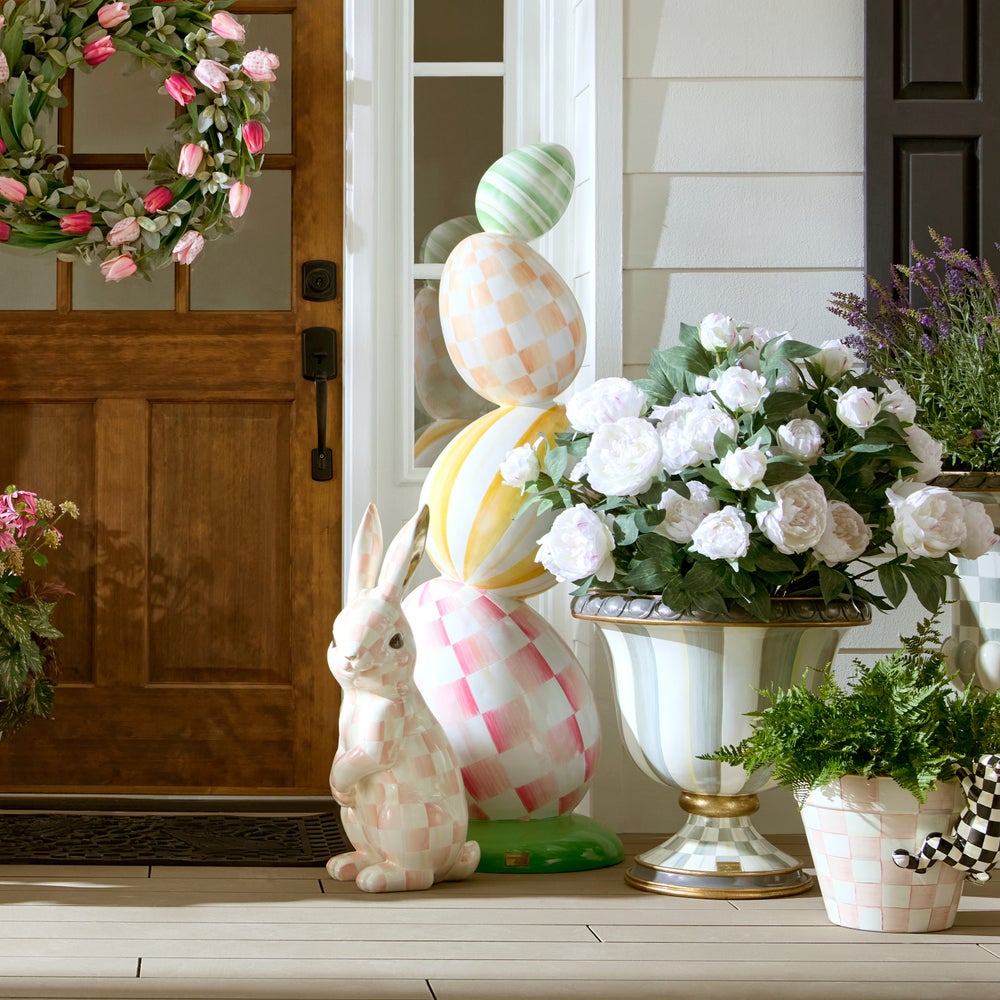 MACKENZIE-CHILDS Mackenzie-chilllds Frolic Spring Stacked Egg Trophy Topiary - Image 2