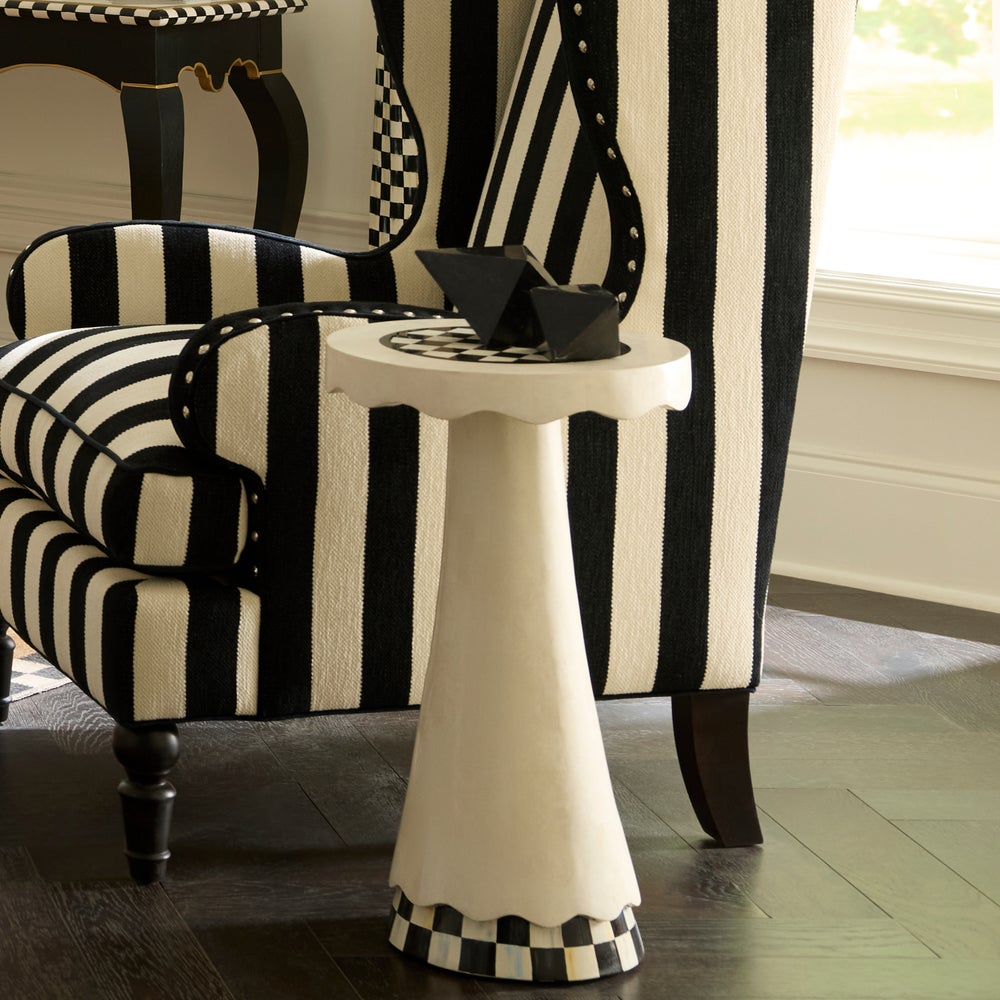 Courtly Check Scalloped Accent Table - Image 3