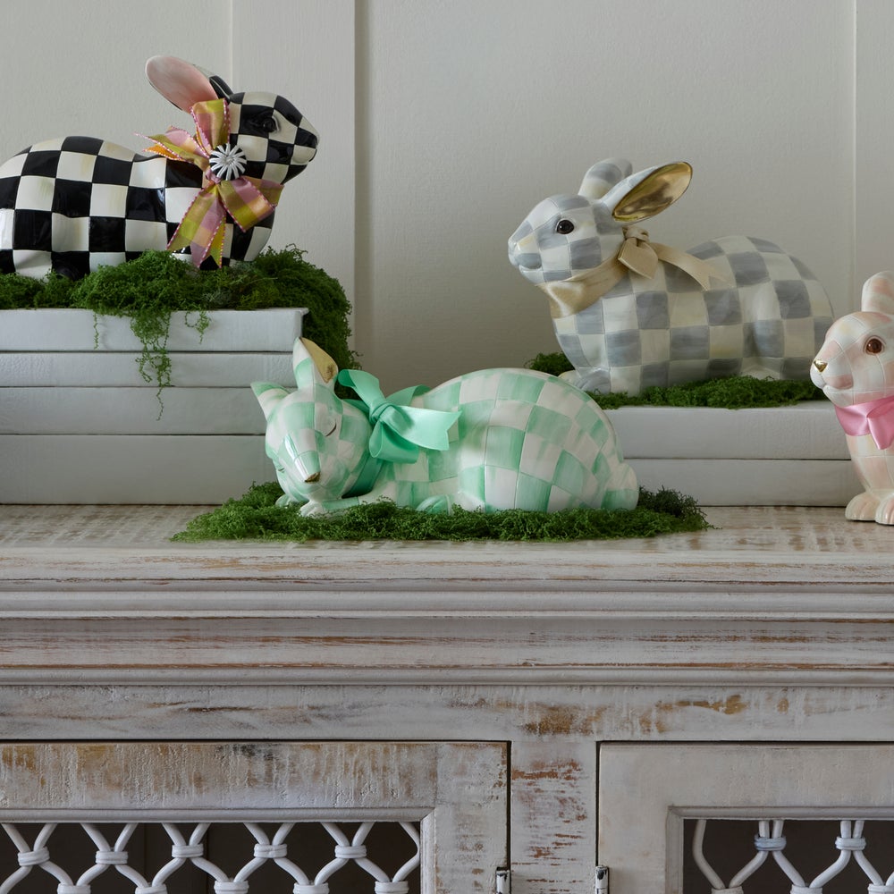 MACKENZIE-CHILDS Mackenzie-chilllds Mint Check Fluffy Bunny - Image 5