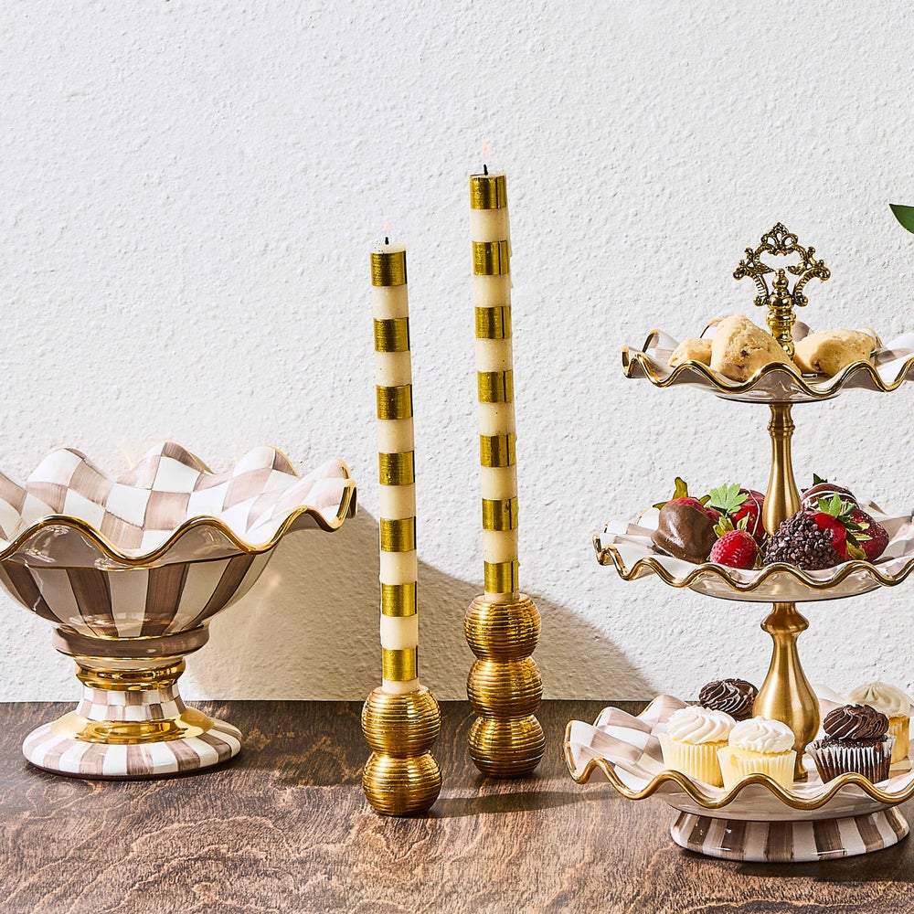 Bands Dinner Candles, Set of 2 - Image 3