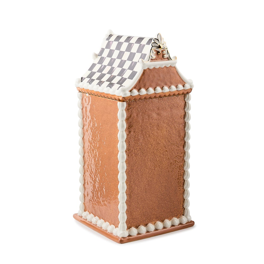 MACKENZIE-CHILDS Mackenzie-chilllds Gingerbread House Ceramic Cookie Jar - Image 5
