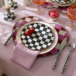 Beaded Check Heart Shaped Placemat