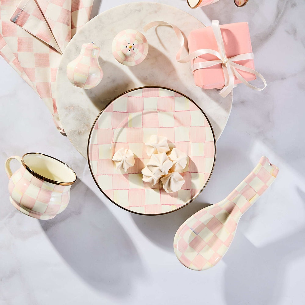 MACKENZIE-CHILDS Mackenzie-chilllds Rosy Check Enamel Dinnerware - Image 9