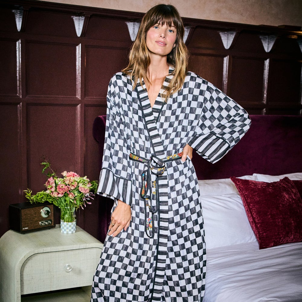 Courtly Flower Market Satin Robe - Image 5