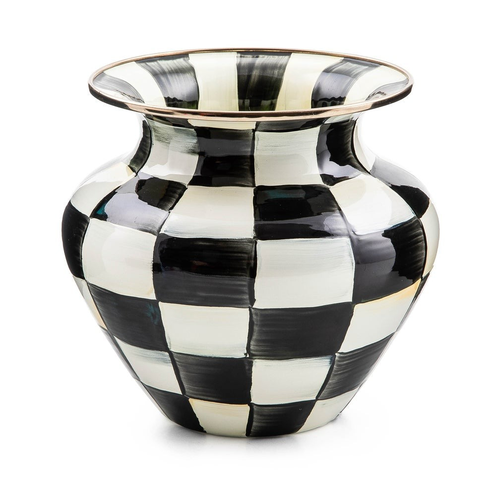 Check Enamel Large Vase - Image 2