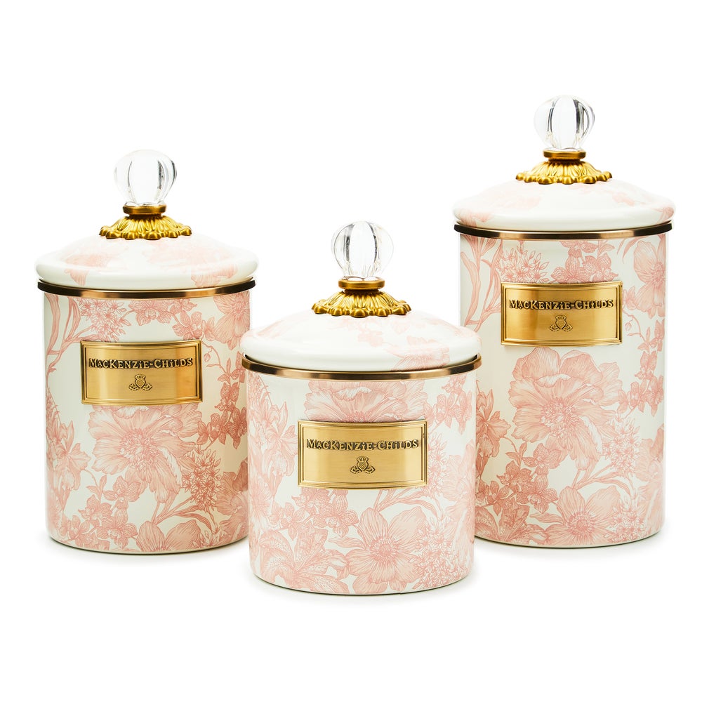 MACKENZIE-CHILDS Mackenzie-chilllds Rosy English Garden Enamel Canisters - Image 9