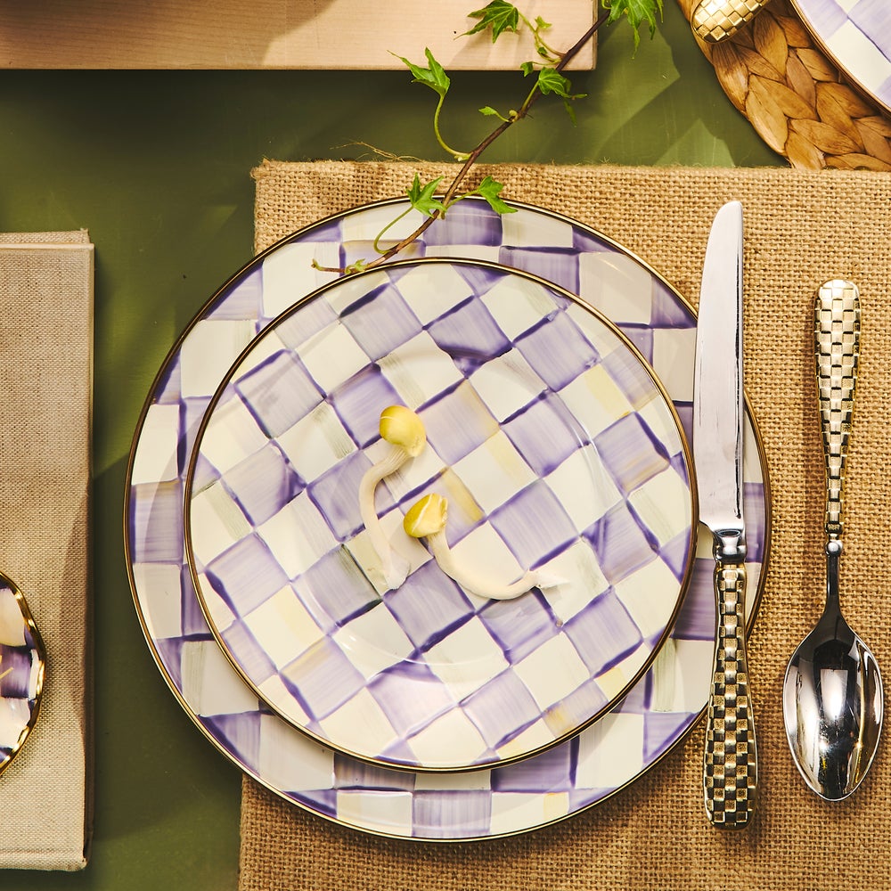 Mackenzie-chilllds Violet Check Dinnerware - Image 15