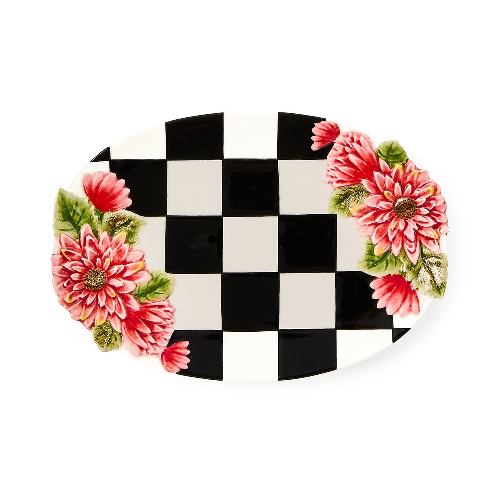 Courtly Check Floral Trinket Dish