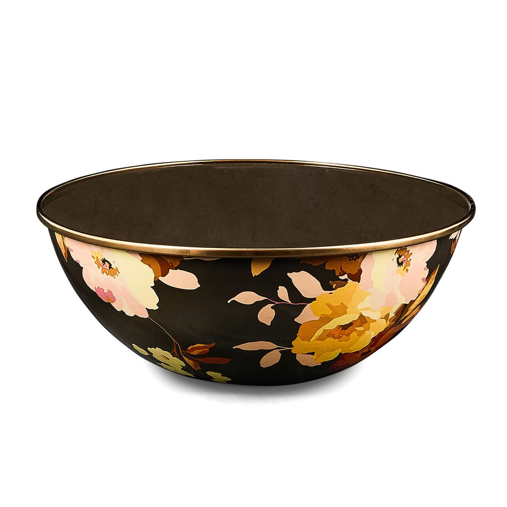Mackenzie-chilllds WIld Rose Brown Enamel Everyday Bowl - Image 3