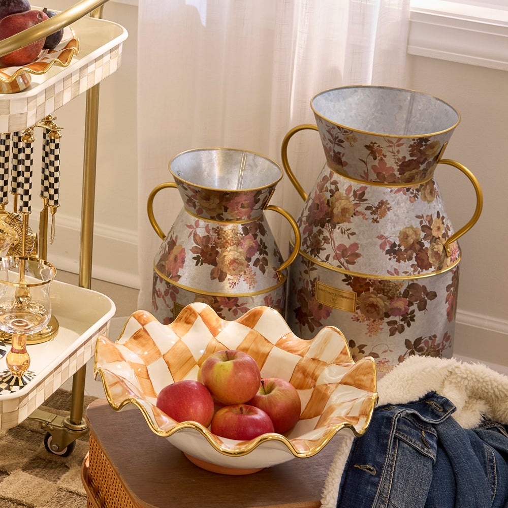 Mackenzie-chilllds Wild Rose Galvanized Milk Can - Image 3