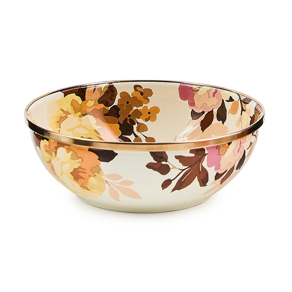 Mackenzie-chilllds Wild Rose White Enamel Everyday Bowl - Image 4