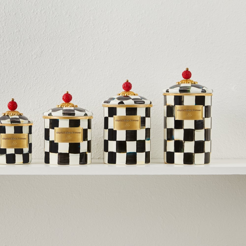 Courtly Check Enamel Canisters - Image 9