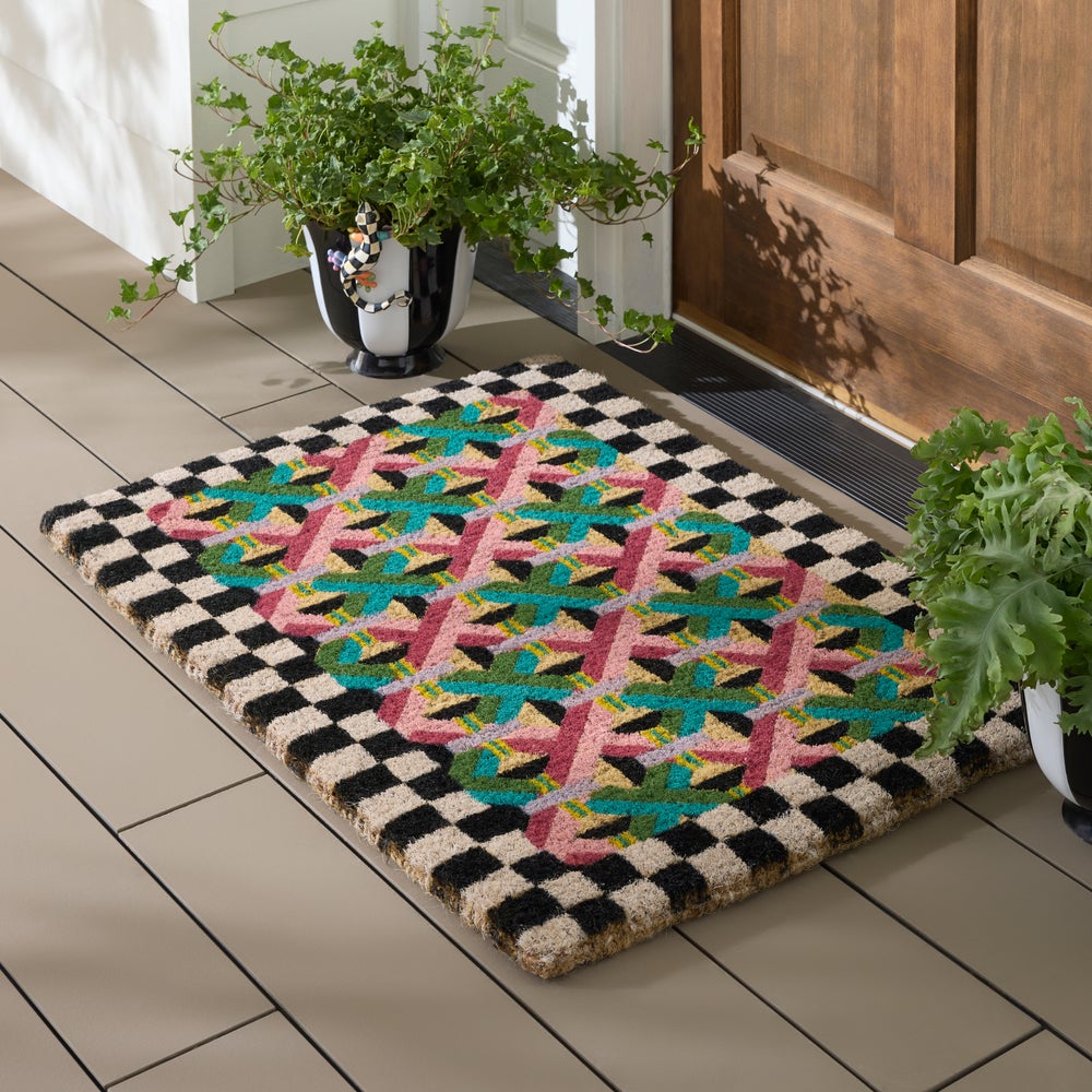 MACKENZIE-CHILDS Mackenzie-chilllds Multi Color Lattice Entrance Mat - Image 2