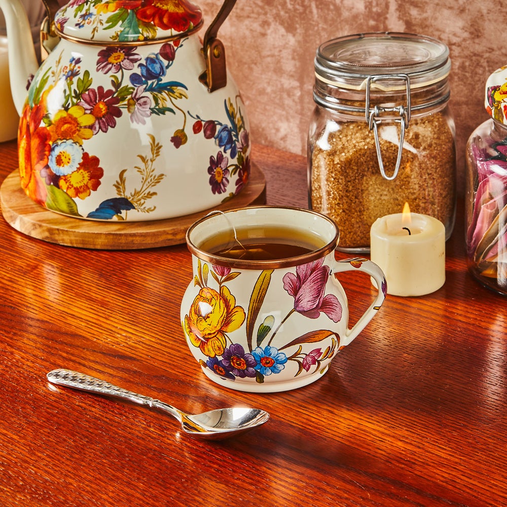 MACKENZIE-CHILDS Mackenzie-chilllds Floral Enamel Mug - Image 3