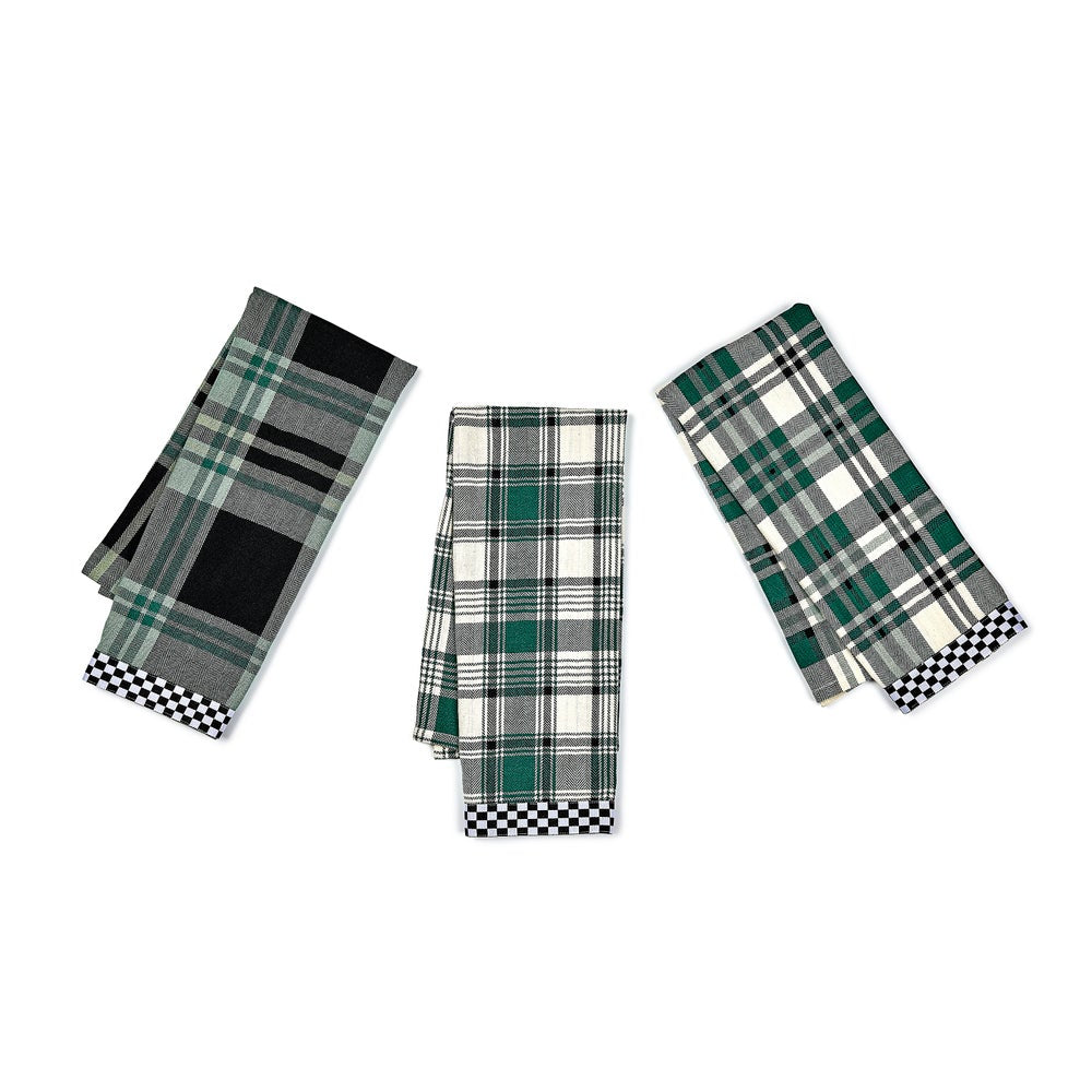 MACKENZIE-CHILDS Mackenzie-chilllds Evergreen Woven Dish Towels, Set of 3