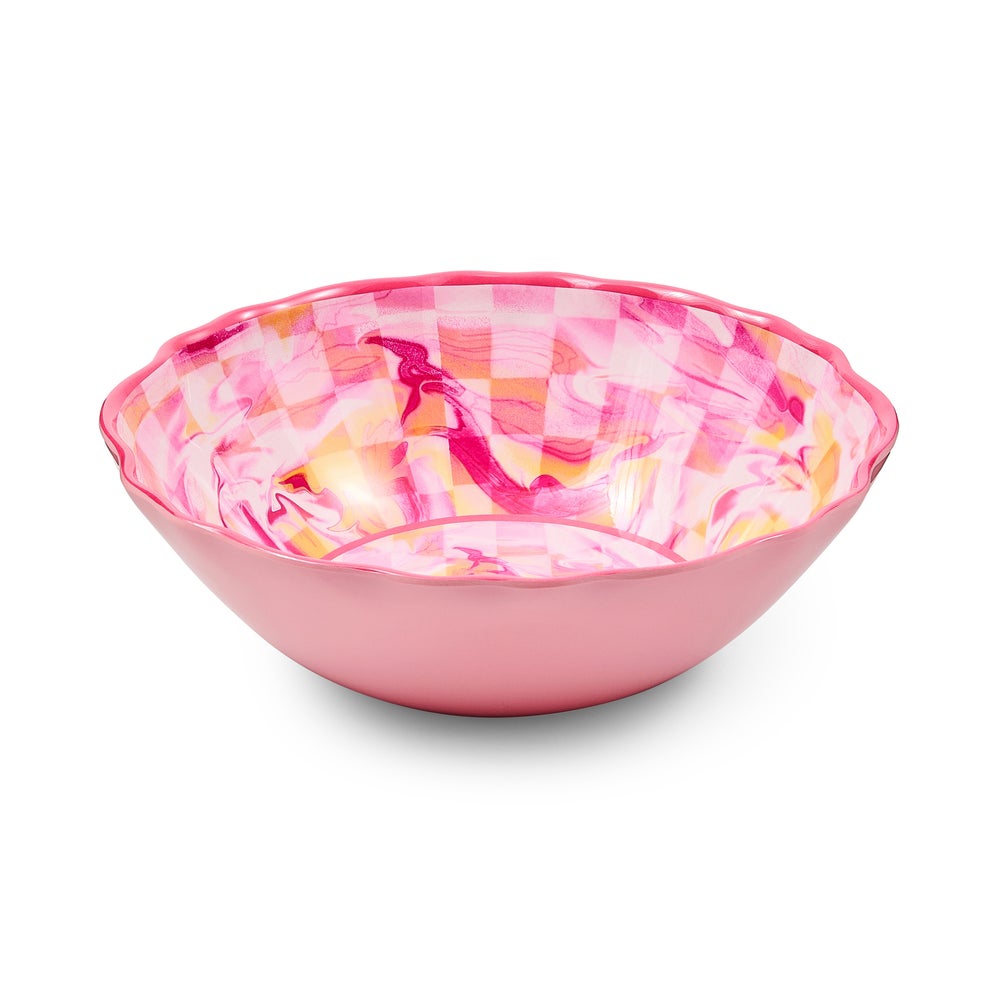 MACKENZIE-CHILDS Mackenzie-chilllds Marble Check Melamine Serveware - Image 3
