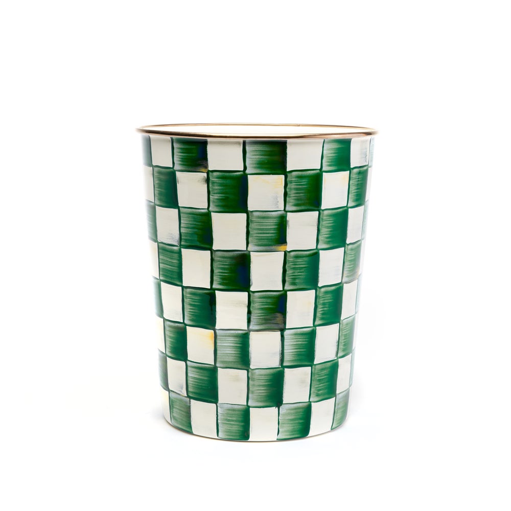 Emerald Check Enamel Bath Collection - Image 3
