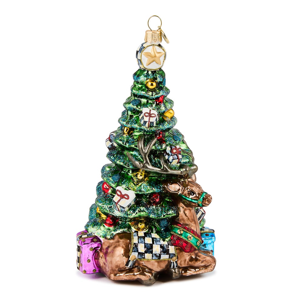 MACKENZIE-CHILDS Mackenzie-chilllds Holiday Forest Tree Glass Ornament