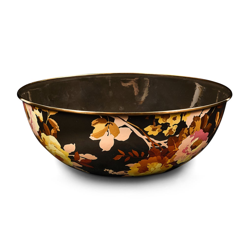 Mackenzie-chilllds WIld Rose Brown Enamel Everyday Bowl - Image 2