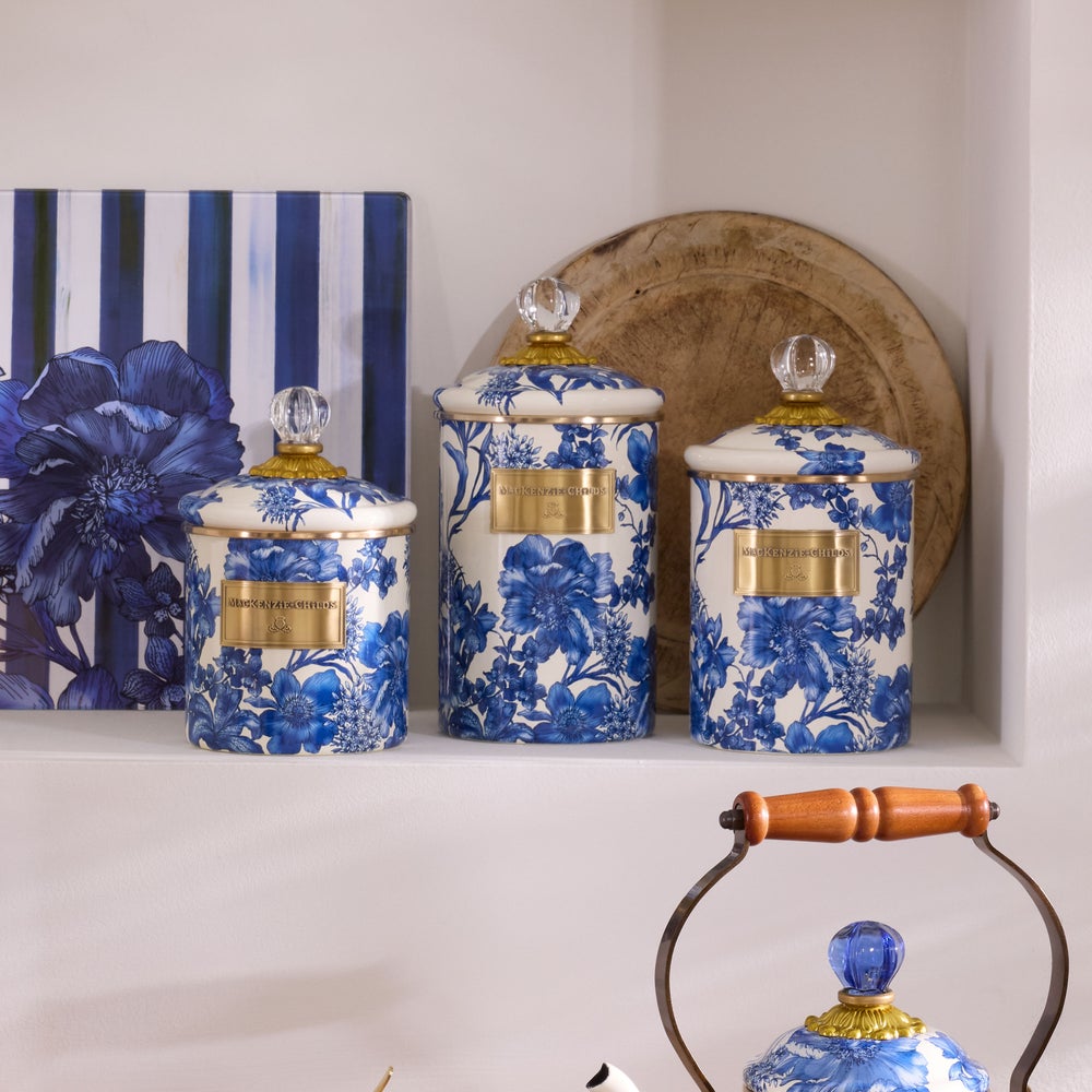 MACKENZIE-CHILDS Mackenzie-chilllds Royal English Garden Enamel Canisters - Image 5