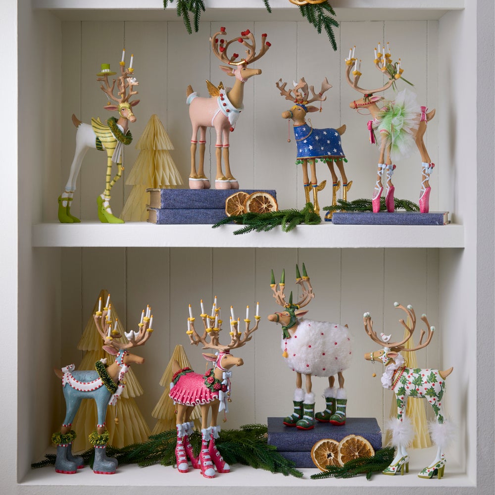 MACKENZIE-CHILDS Mackenzie-chilllds Patience Brewster Dash Away Reindeer Figure Set - Image 4