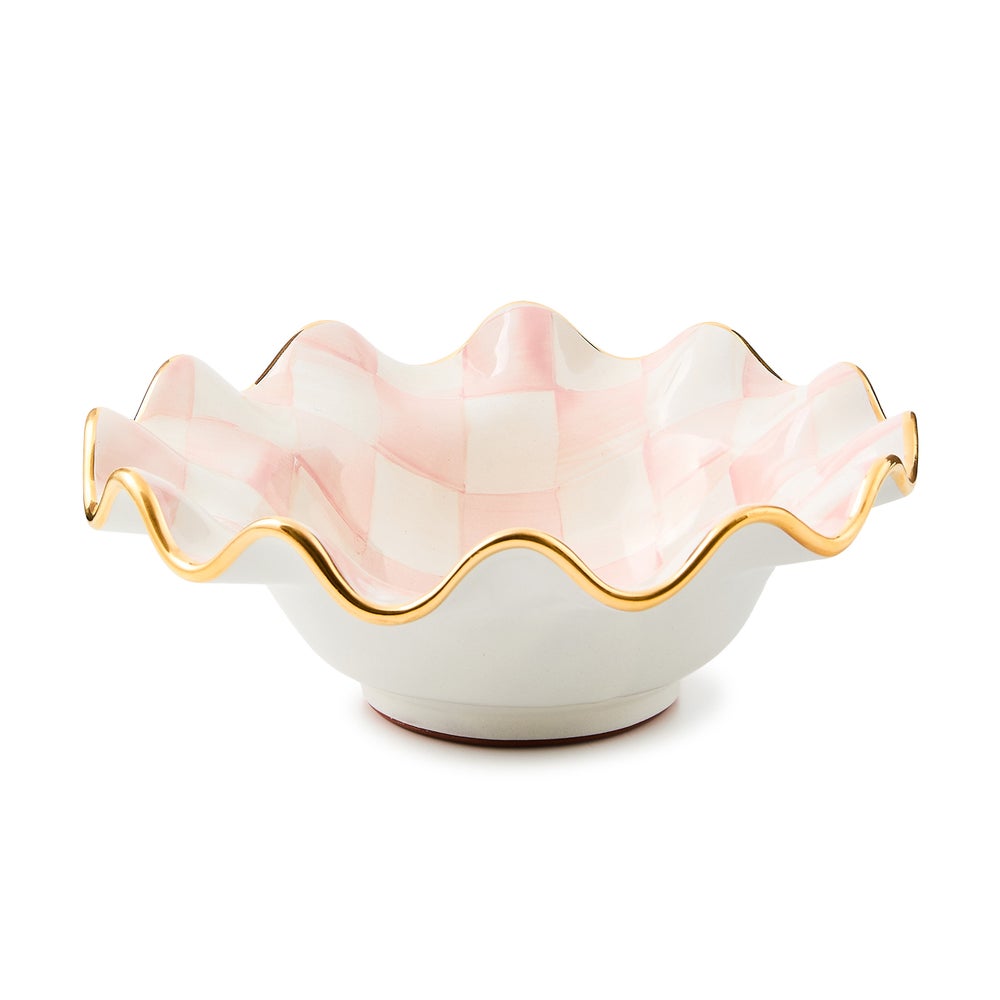 Check Fluted Ceramic Breakfast Bowl - Image 5