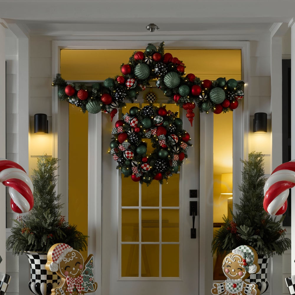 Check It Out Illuminated 26" Wreath - Image 3