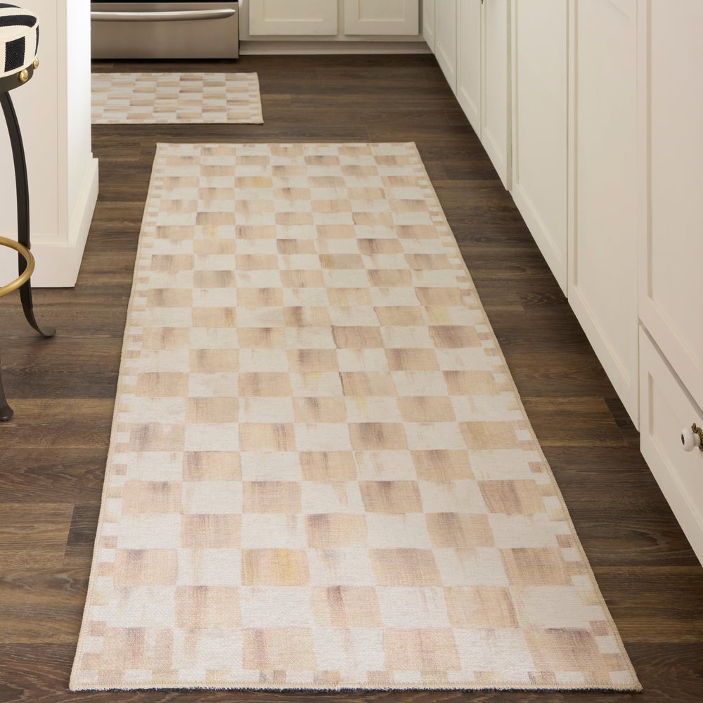 MACKENZIE-CHILDS Mackenzie-chilllds Mocha Checkered Washable Rug - Image 8