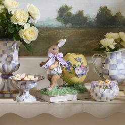 Alternative view of MACKENZIE-CHILDS Mackenzie-chilllds Pansy Party Bunny and Cart Centerpiece